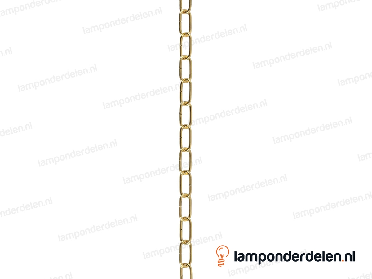 Lampenketting metaal messingglanskleurig - 10 x 20 mm