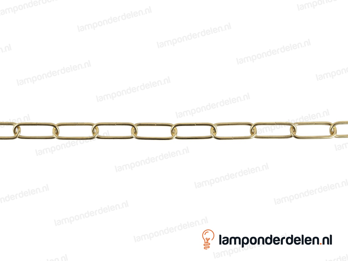 Lampenketting metaal messingglanskleurig - 16 x 39 mm