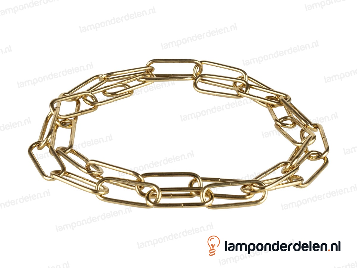 Lampenketting metaal messingglanskleurig - 16 x 39 mm
