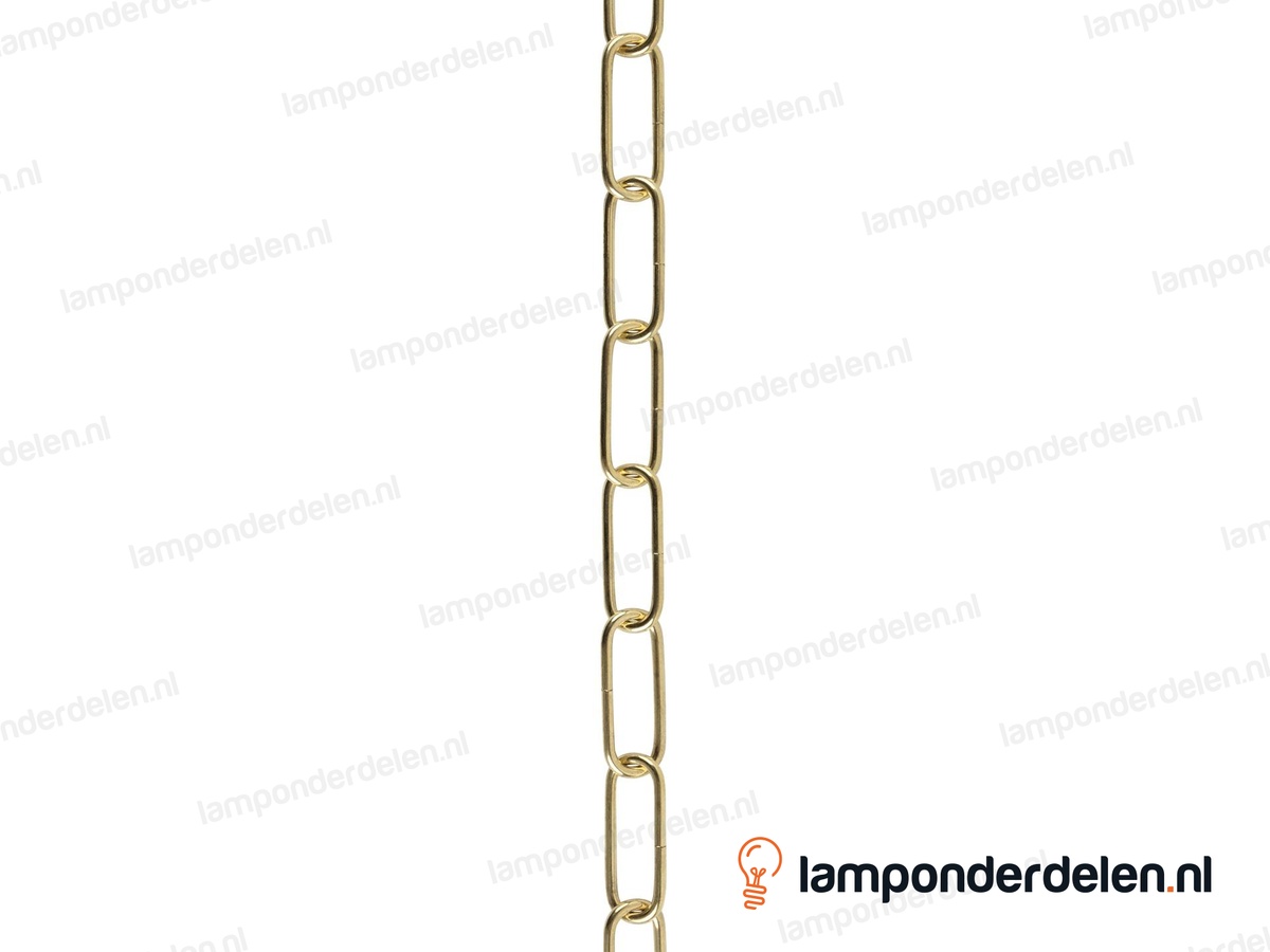 Lampenketting metaal messingglanskleurig - 16 x 39 mm