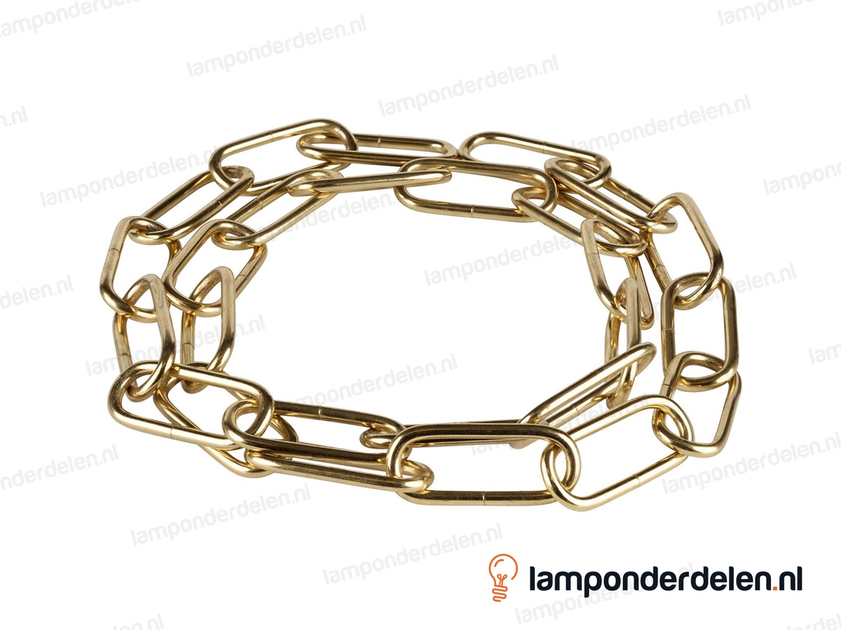 Lampenketting metaal messingglanskleurig - 20 x 47 mm