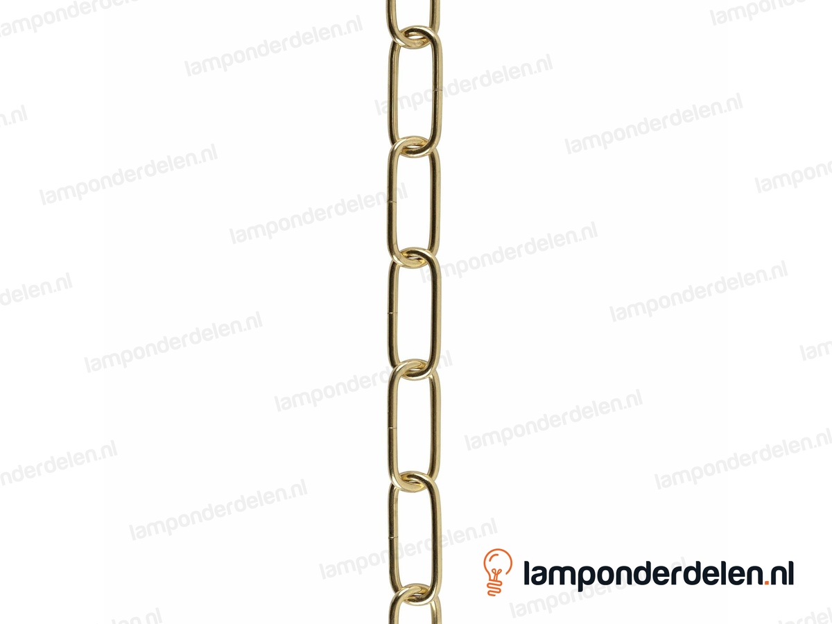 Lampenketting metaal messingglanskleurig - 20 x 47 mm