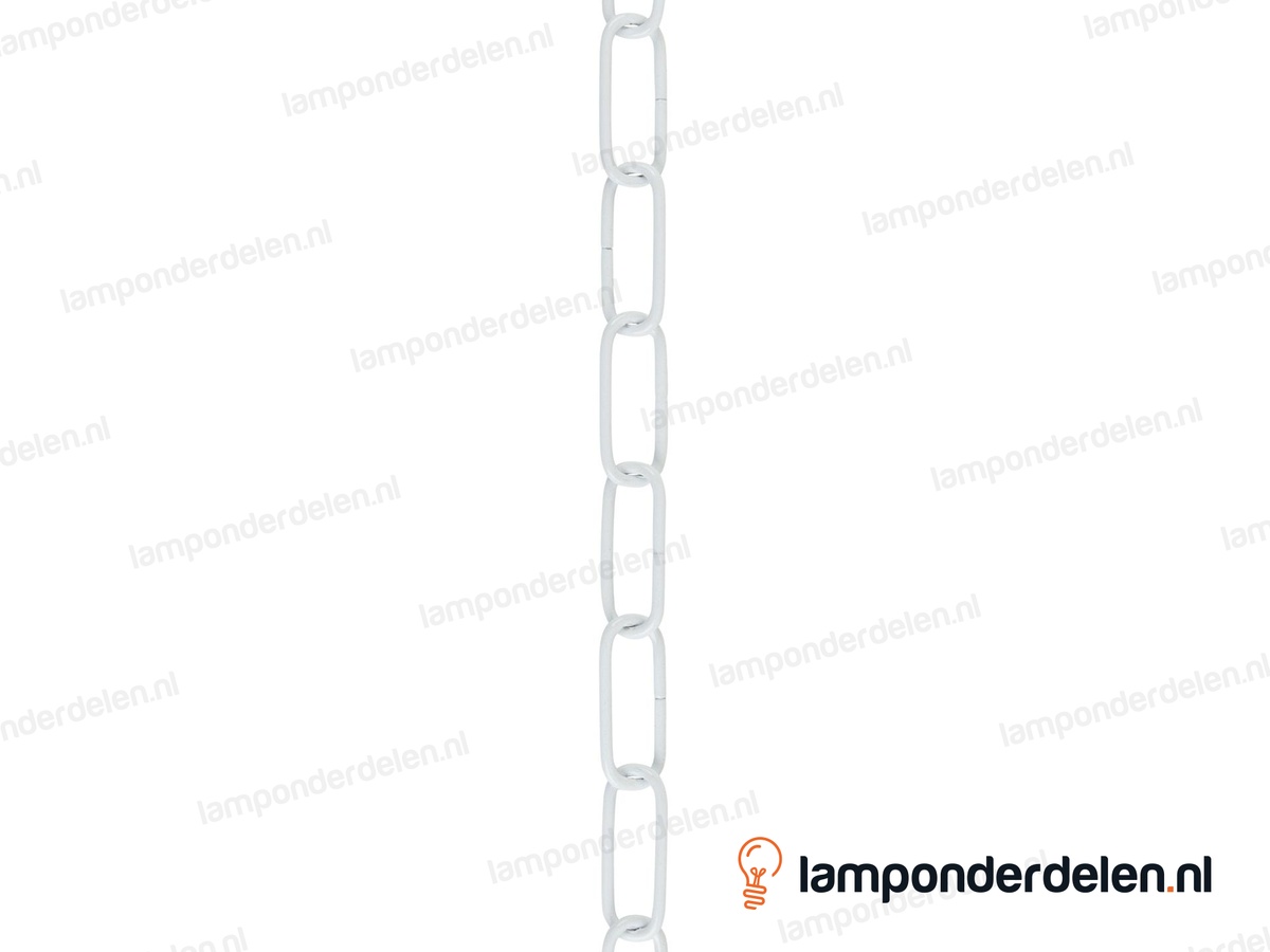 Lampenketting metaal wit - 16 x 39 mm