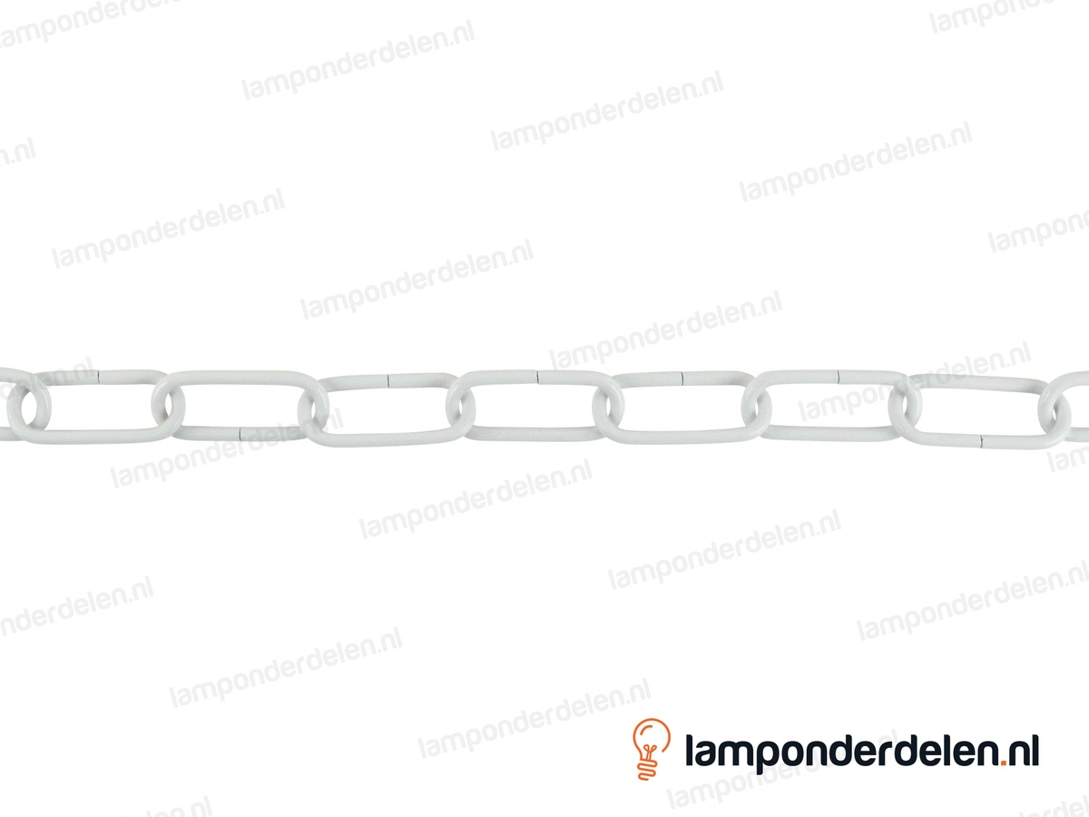 Lampenketting metaal wit - 20 x 47 mm