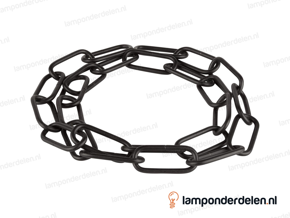 Lampenketting metaal zwart - 20 x 47 mm