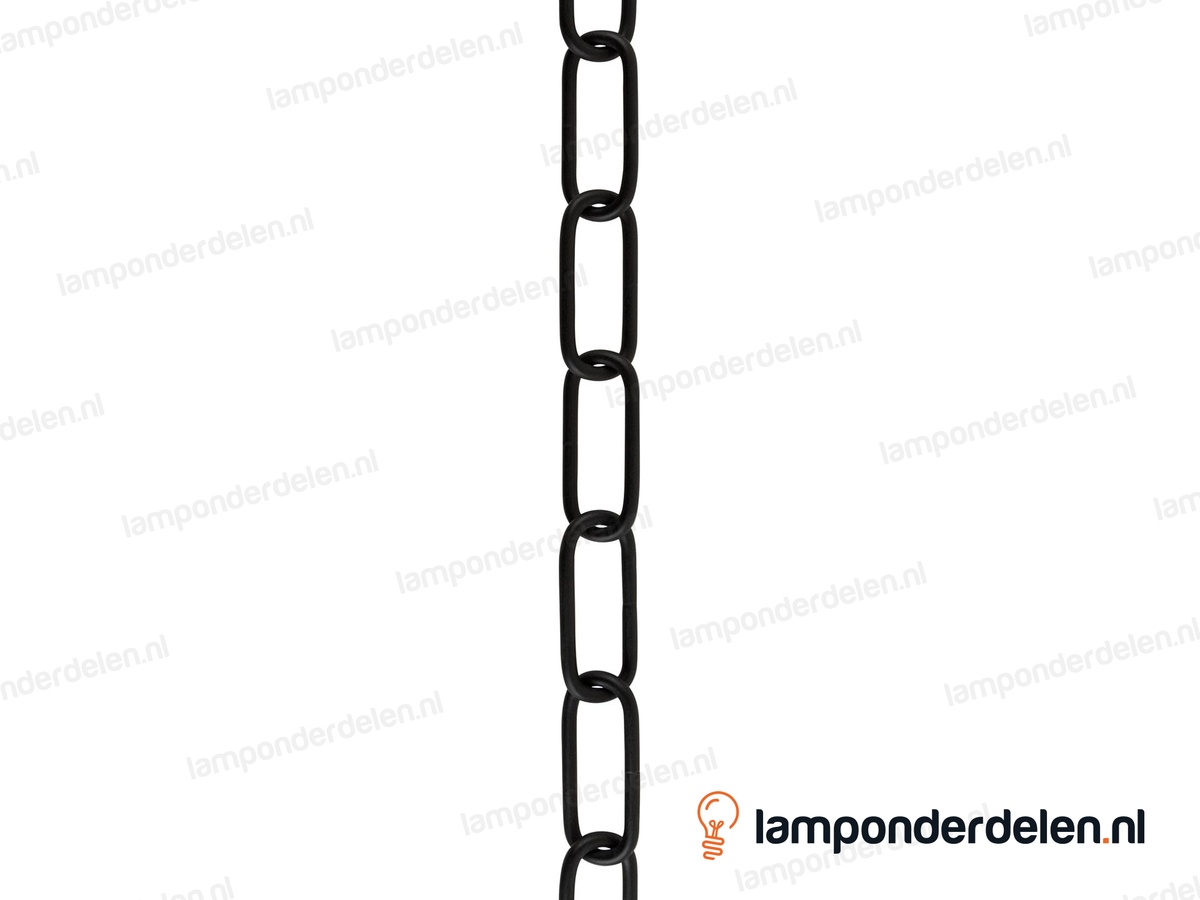 Lampenketting metaal zwart - 20 x 47 mm