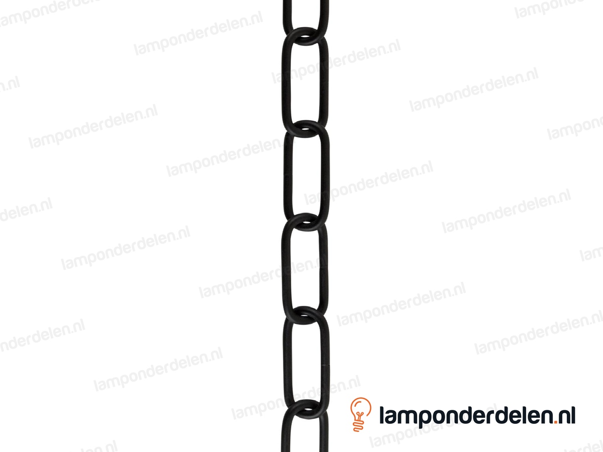 Lampenketting metaal zwart - 24 x 55 mm