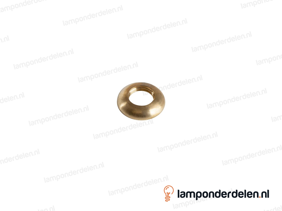 Moer messing halfrond - 24 x 5 mm - binnendraad M13x1