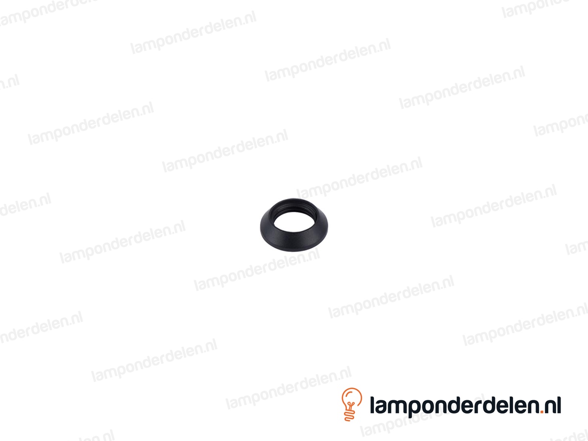 Moer messing zwart conisch - 15 x 4 mm - binnendraad M10x1