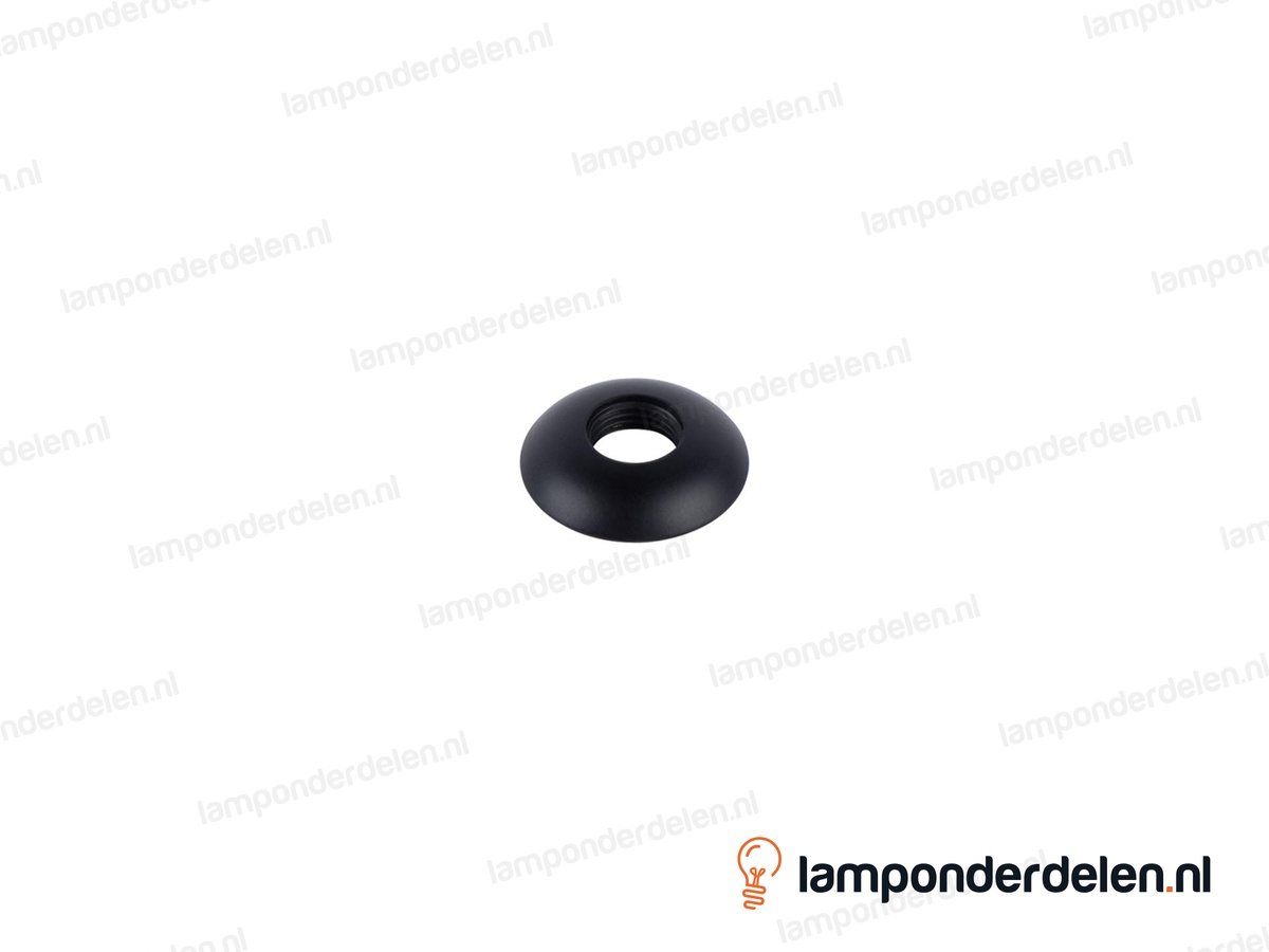 Moer messing zwart halfrond - 24 x 5 mm - binnendraad M10x1