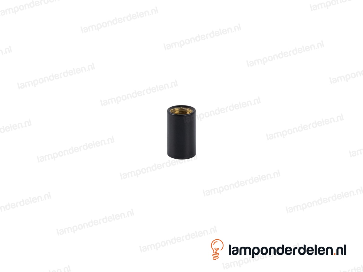 Mof messing zwart - hoogte 14 mm - binnendraad M10x1