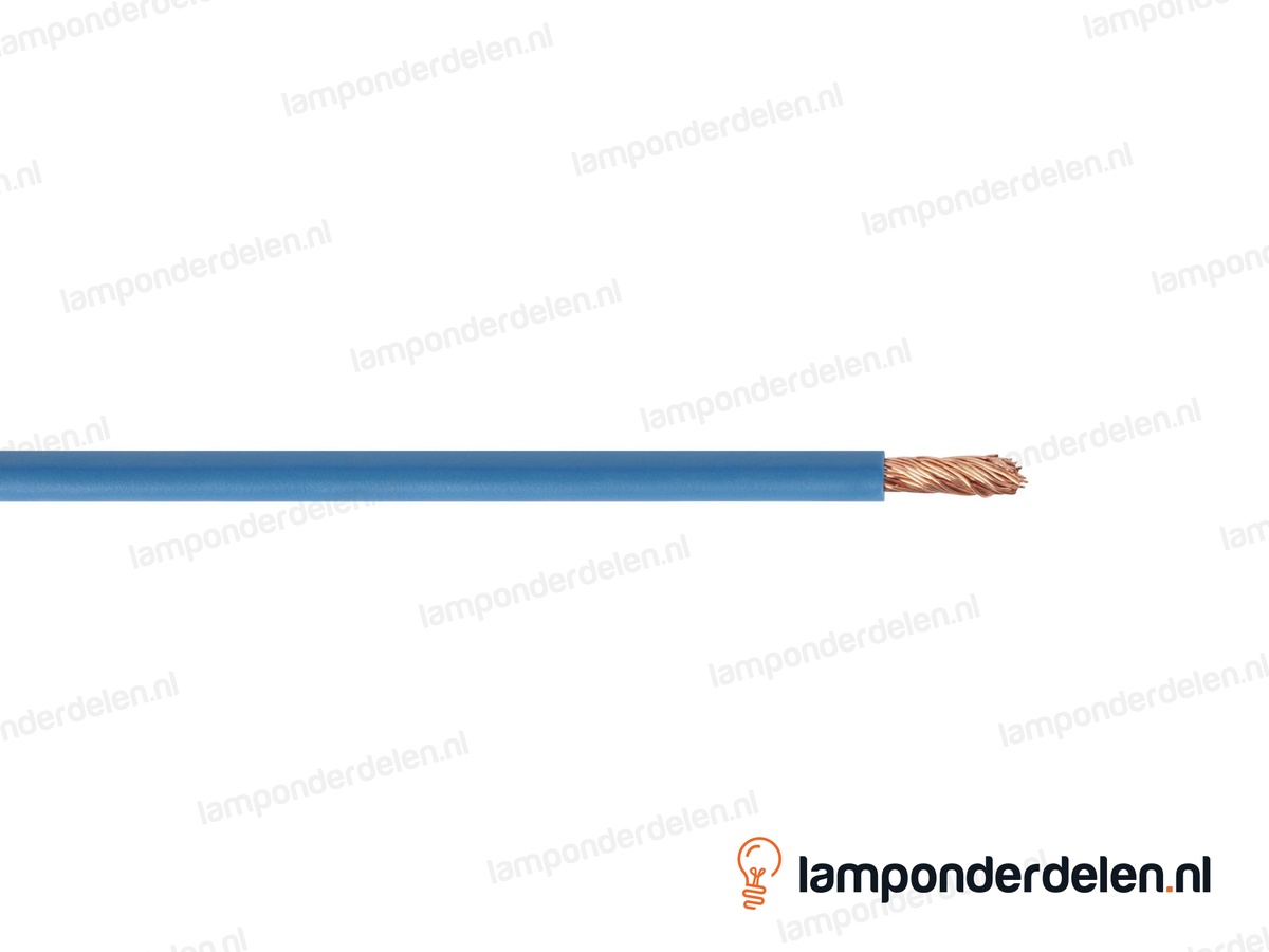 Montagesnoer blauw rond soepel - 1 x 0,75 mm²