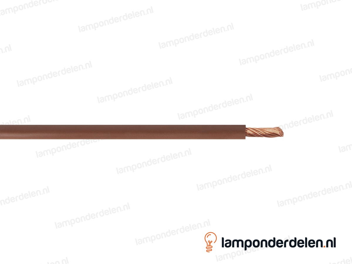 Montagesnoer bruin rond soepel - 1 x 0,75 mm²