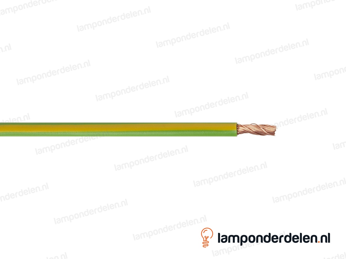 Montagesnoer geel-groen rond soepel - 1 x 0,75 mm²