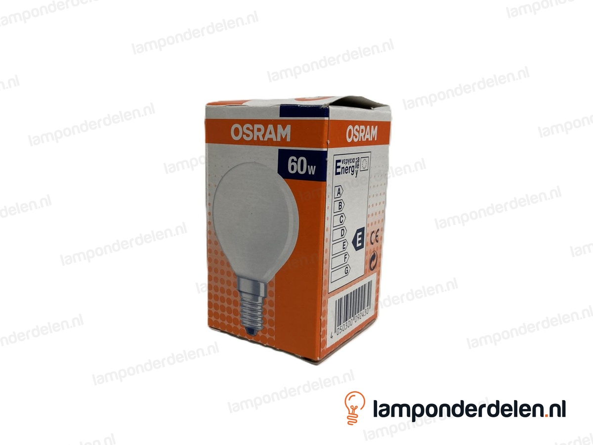 Osram - gloeilamp - kogellamp - E14 - P45 - mat - 60W