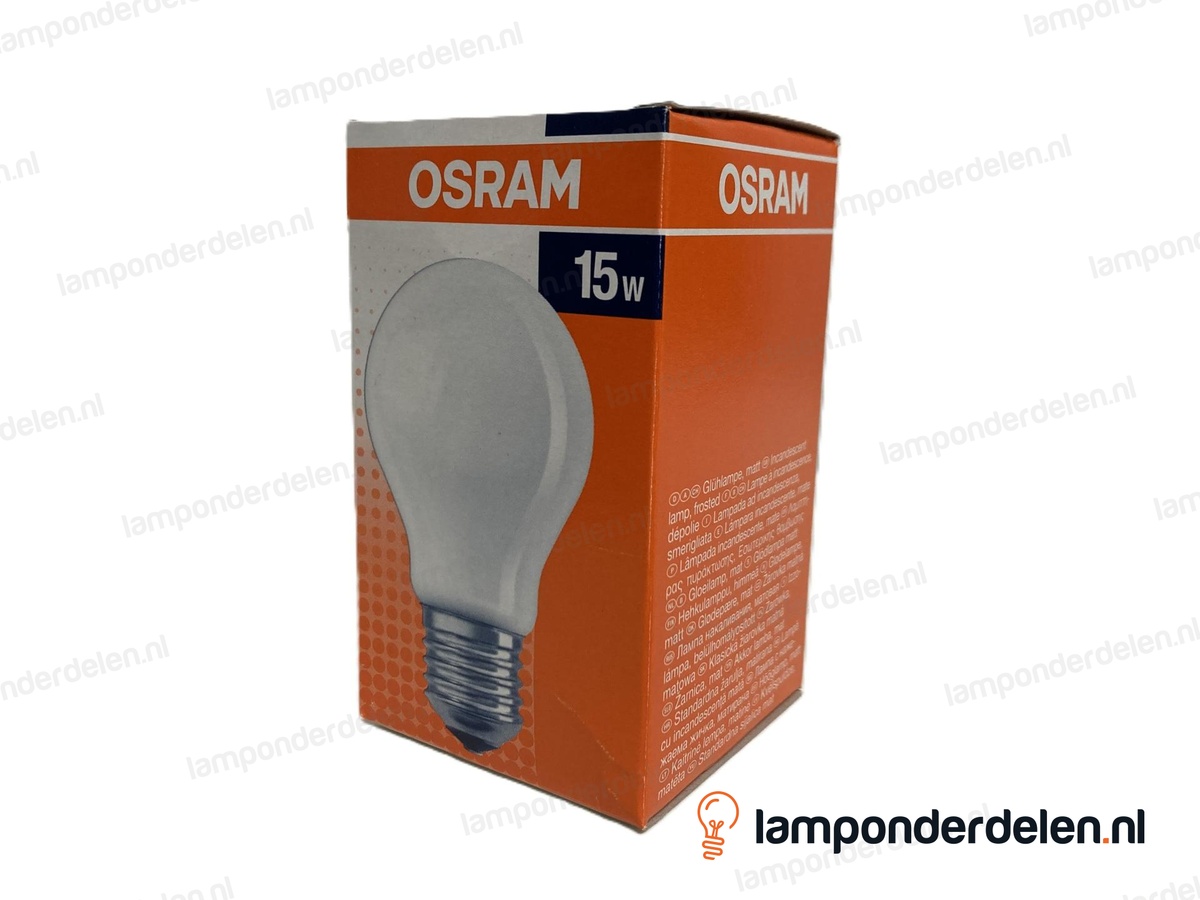 Osram - gloeilamp - standaardlamp - E27 - A55 - mat - 15W