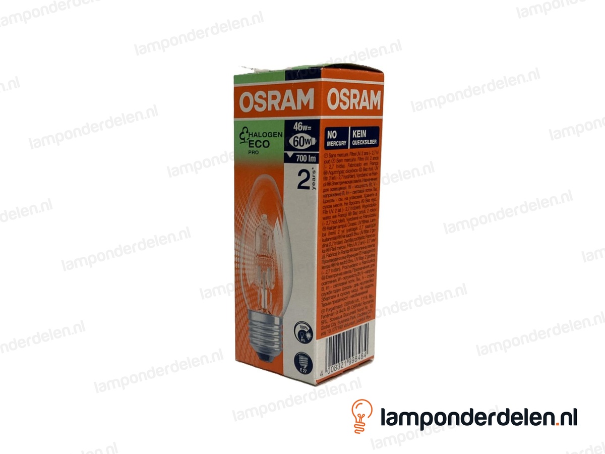 Osram - halogeenlamp - kaarslamp - E27 - classic - B35 - helder - 46W