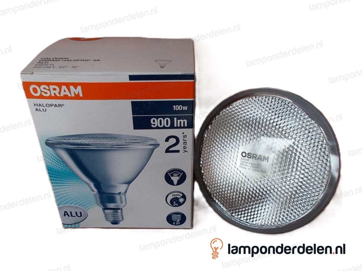 Osram - halogeenlamp - PAR38 - E27 - halopar - 100W - 30°