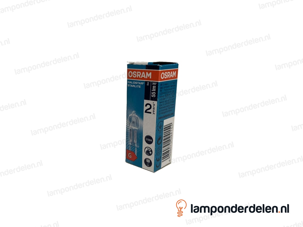 Osram - halogeenlamp - steeklamp - G4 - halostar - starlite - helder - 5W - 12 volt