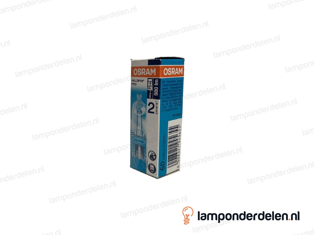 Osram - halogeenlamp - steeklamp - G9 - halopin - helder - 60W - 230 volt