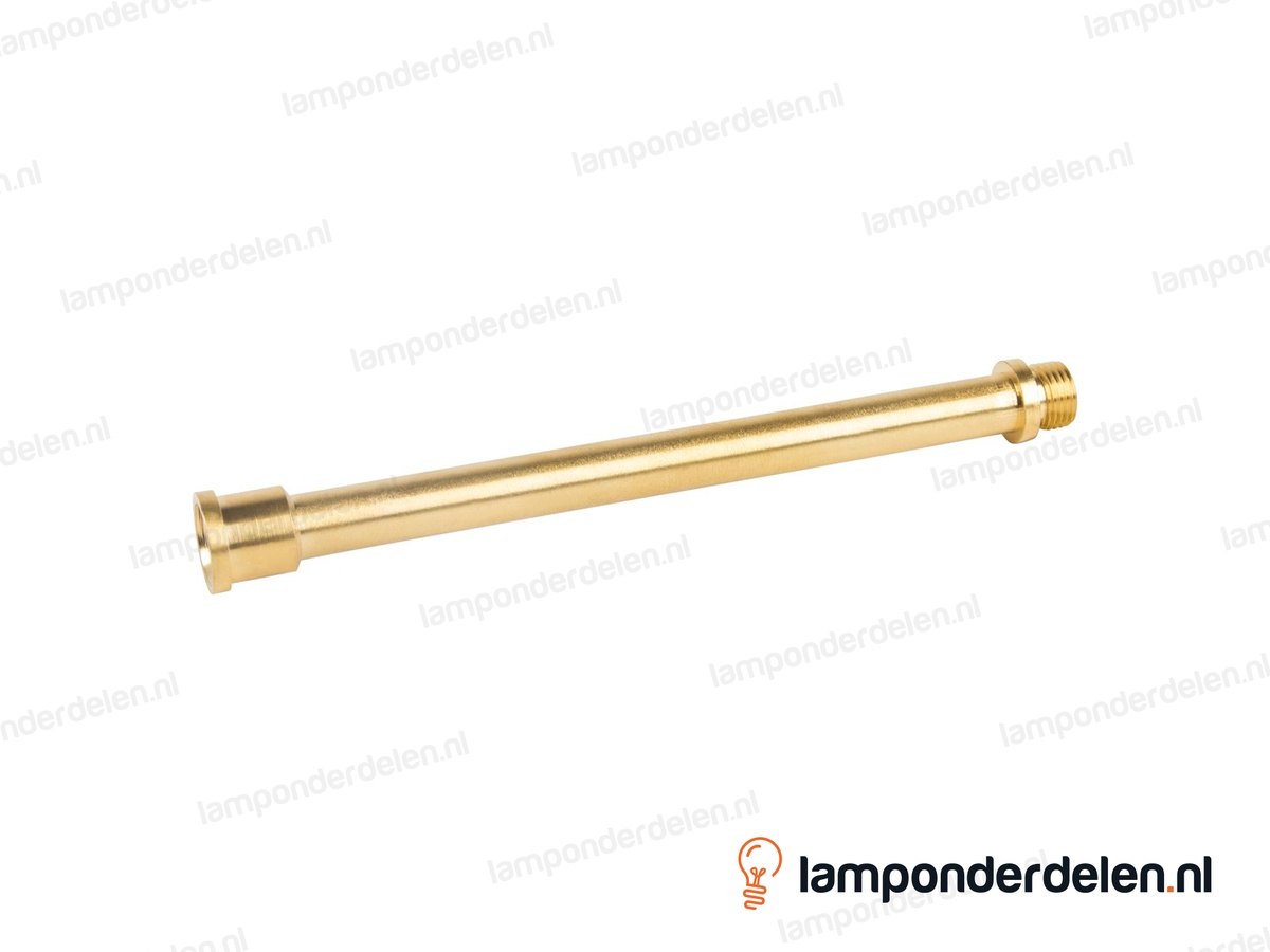 Pendelstang messing sierlijk - lengte 12 cm - binnendraad en buitendraad M10x1