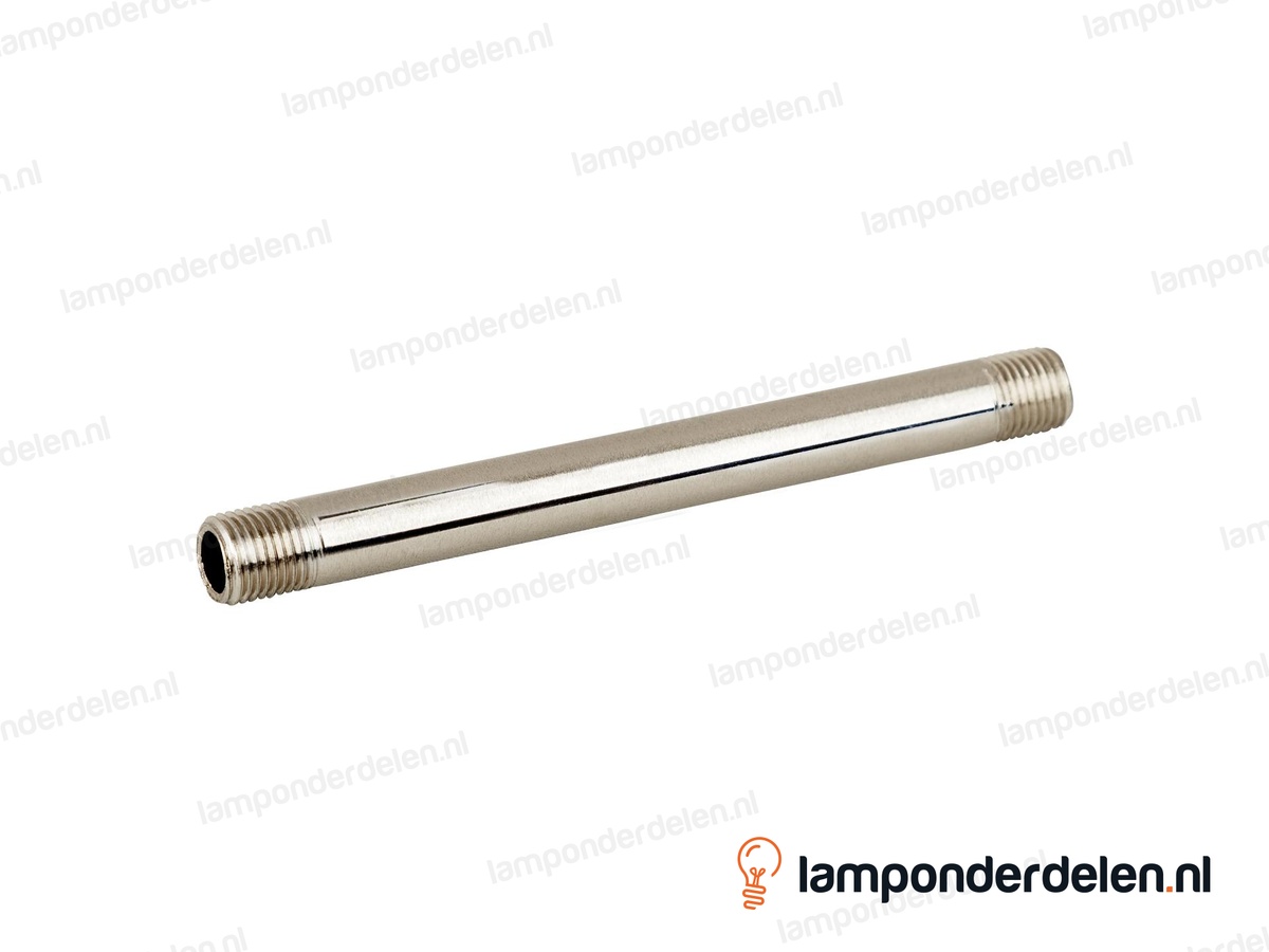 Pendelstang metaal RVS-kleurig - lengte 10 cm - buitendraad M10x1