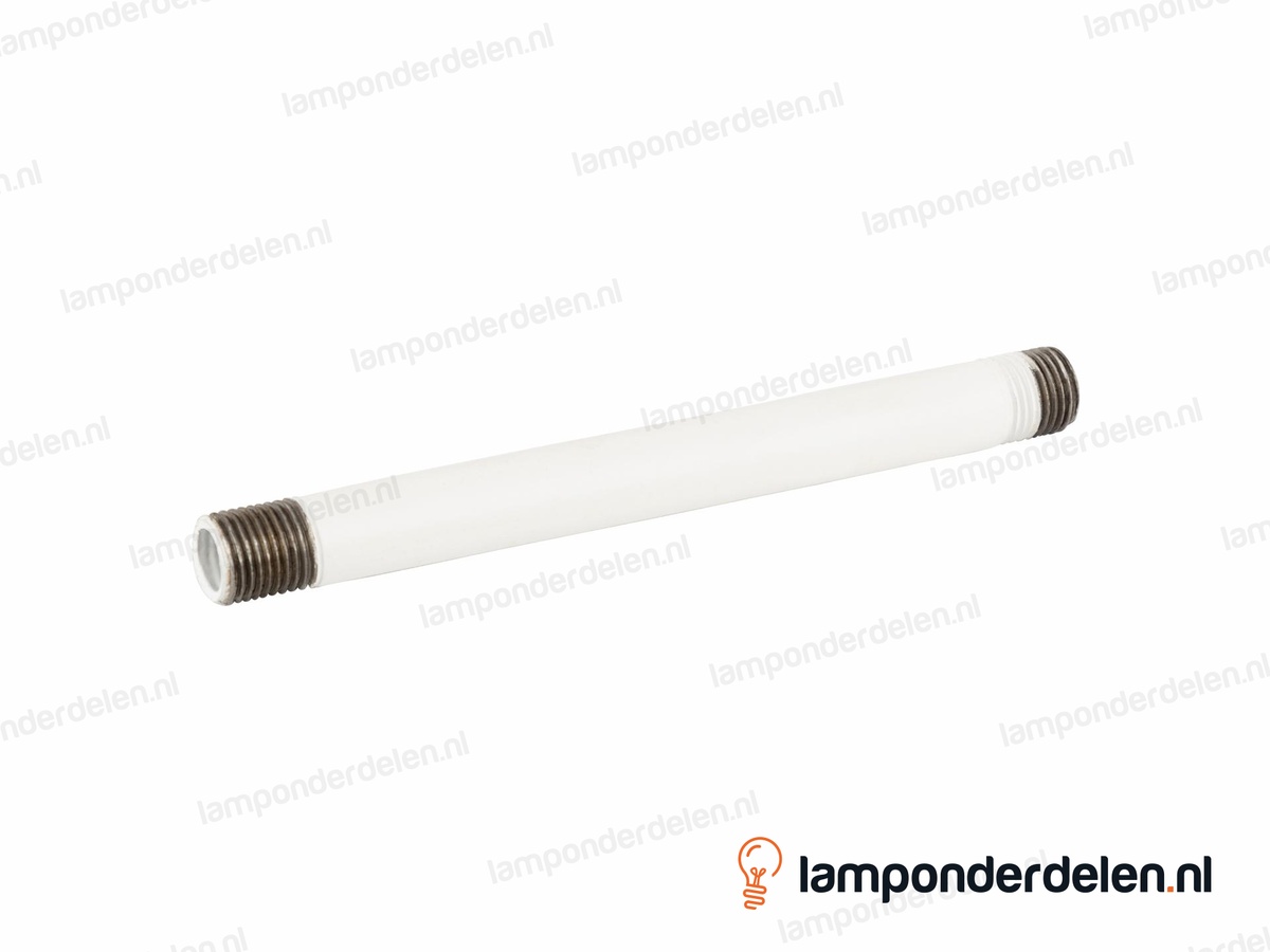 Pendelstang metaal wit - lengte 10 cm - buitendraad M10x1