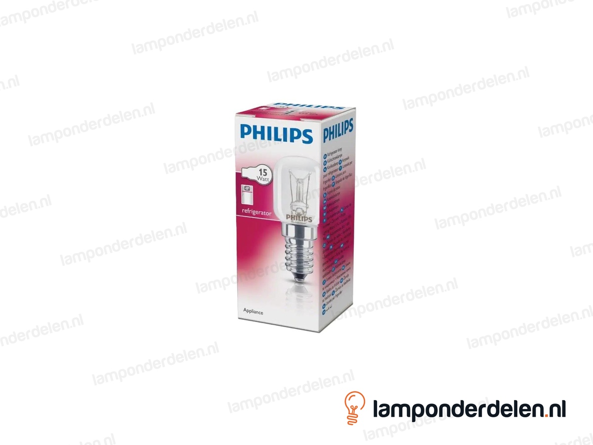 Philips - gloeilamp - parfumlamp - E14 - T25 - helder - 15W