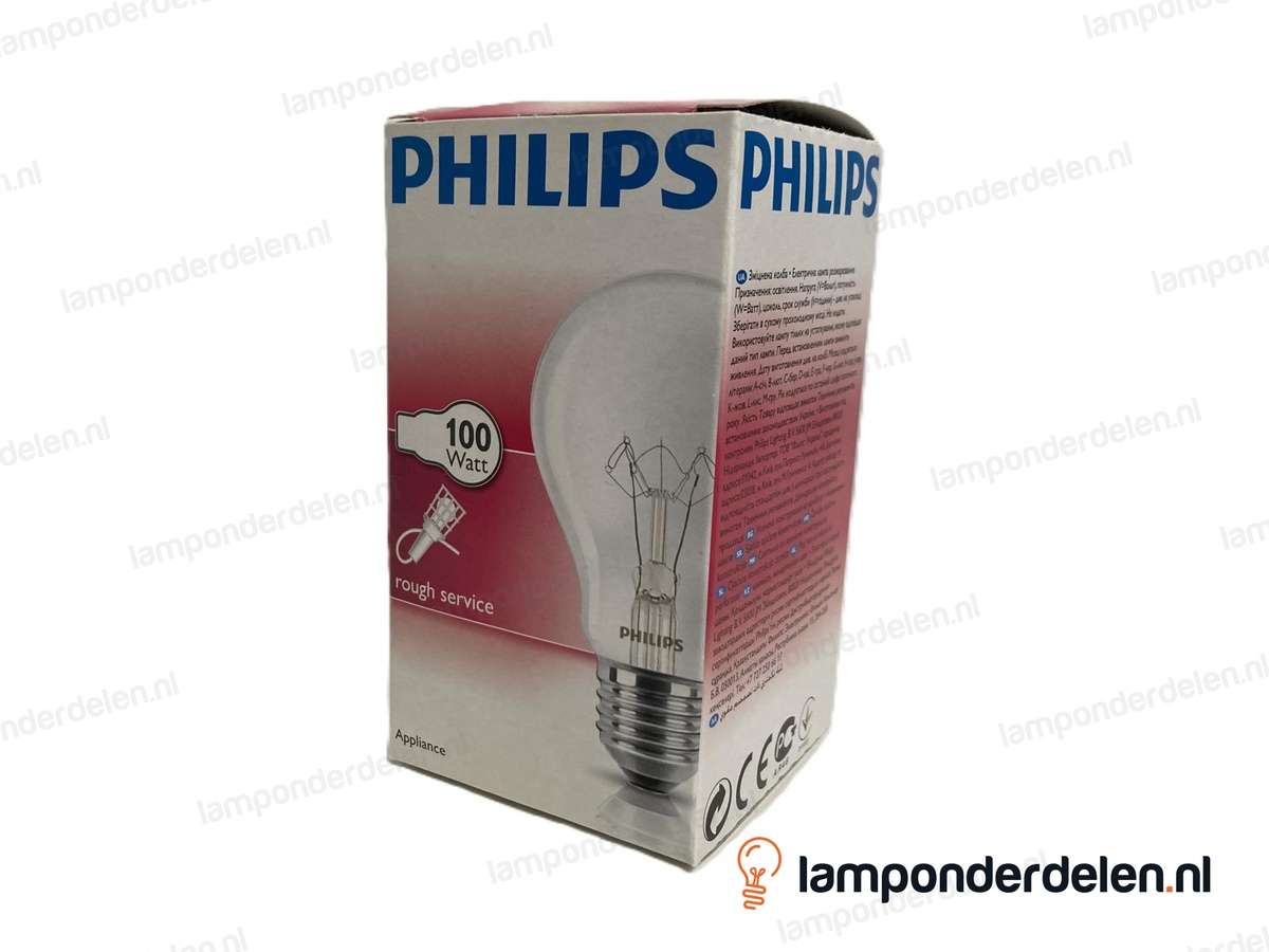 Philips - gloeilamp - standaardlamp - E27 - A60 - helder - 100W