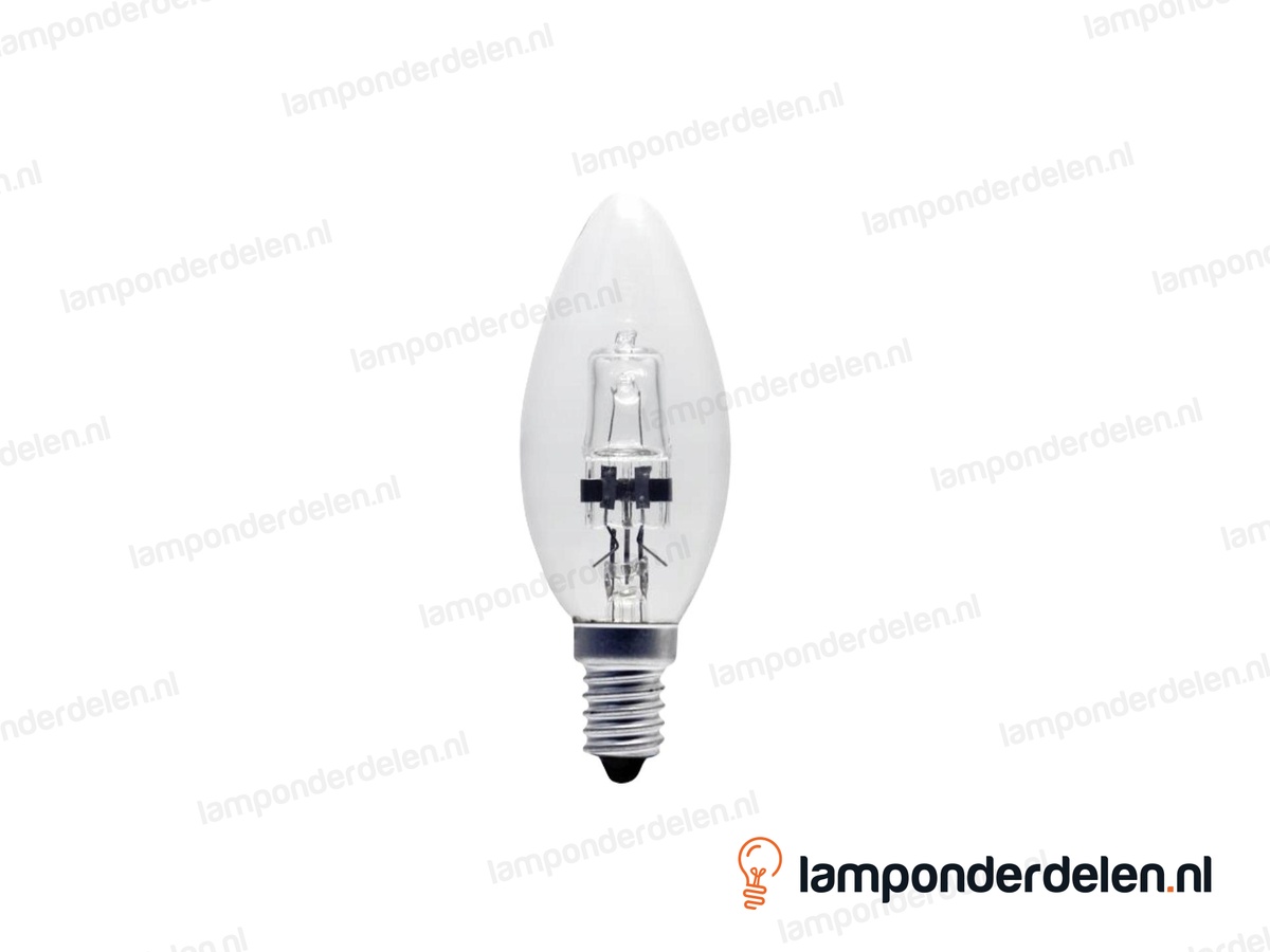 Philips - halogeenlamp - kaarslamp - E14 - classic - B35 - helder - 18W