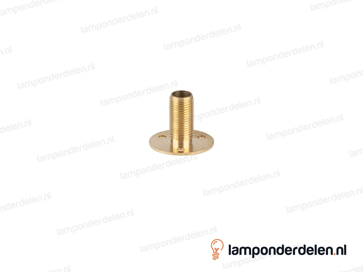 Plaatnippel messing - 26 x 21 mm - buitendraad M10x1