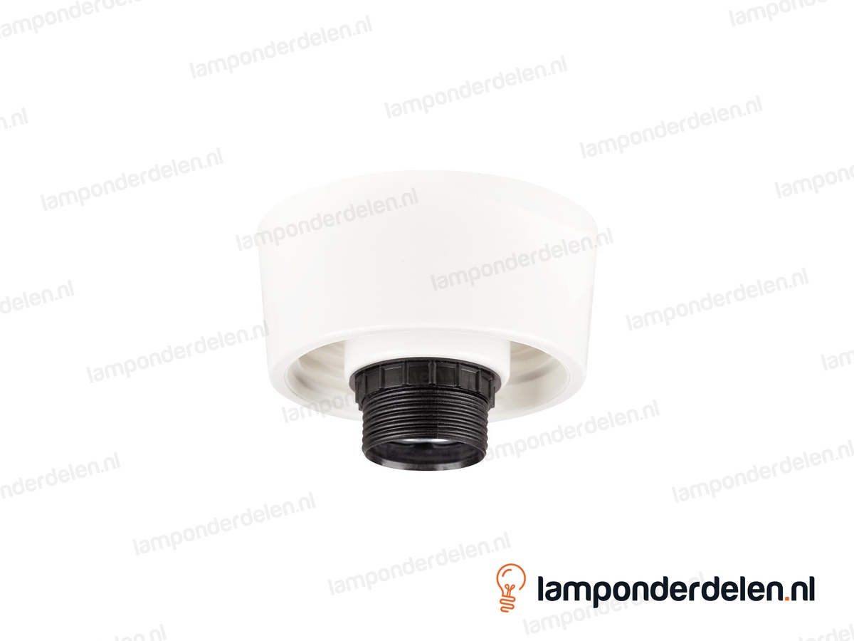 Plafond schroefrand E27 kunststof wit - 60 watt