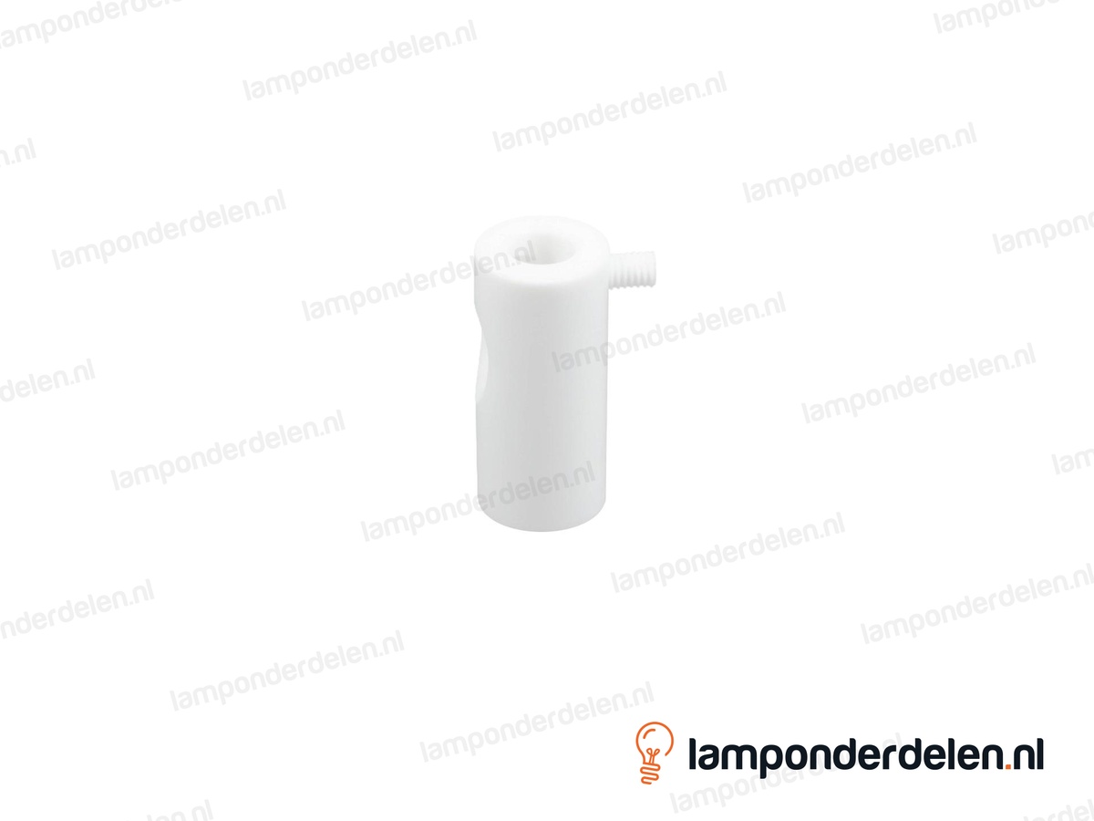 Plafond snoerbevestiging kunststof wit met trekontlaster