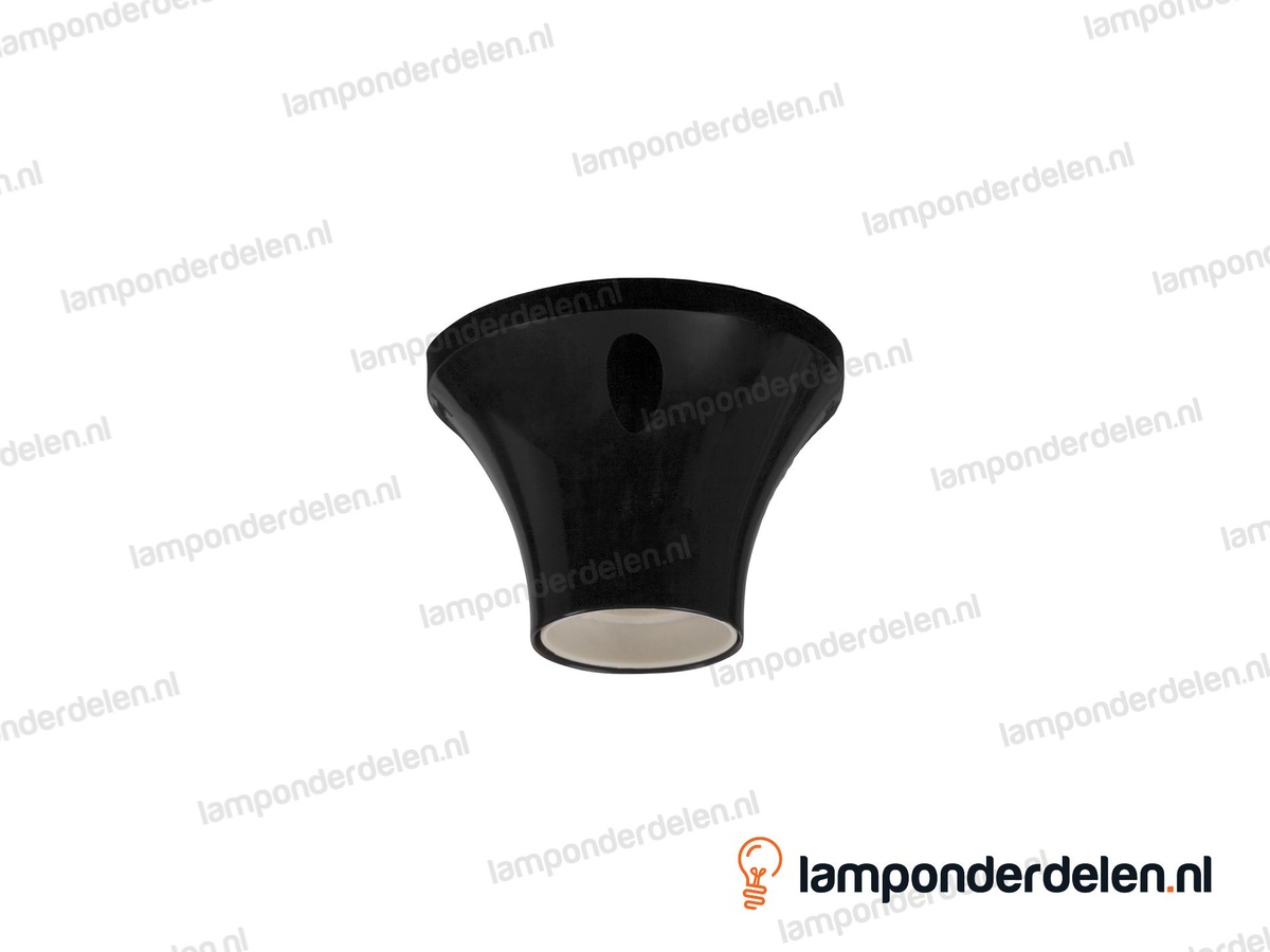 Plafondfitting E27 kunststof zwart