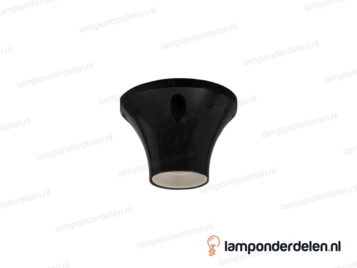 Plafondfitting E27 kunststof zwart