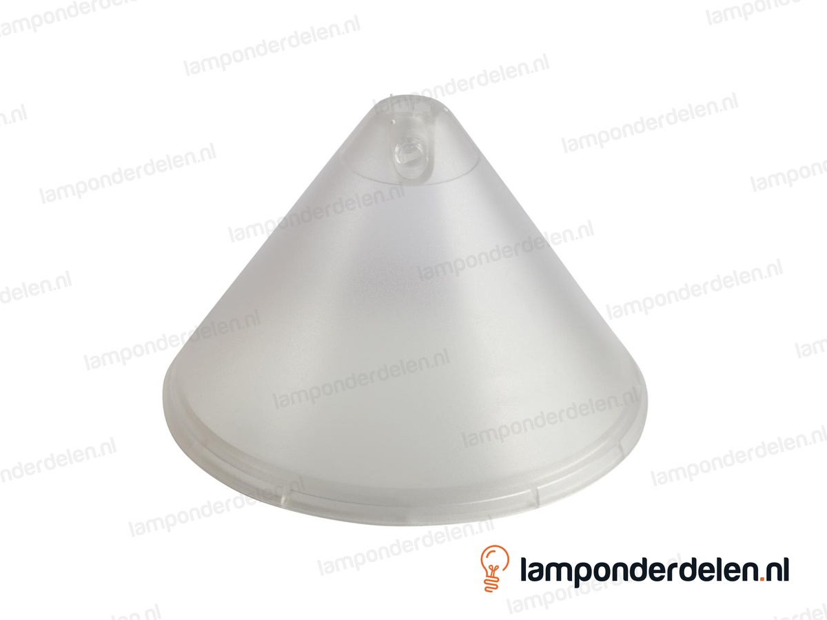 Plafondkap kunststof transparant kegel met trekontlaster - 11 cm
