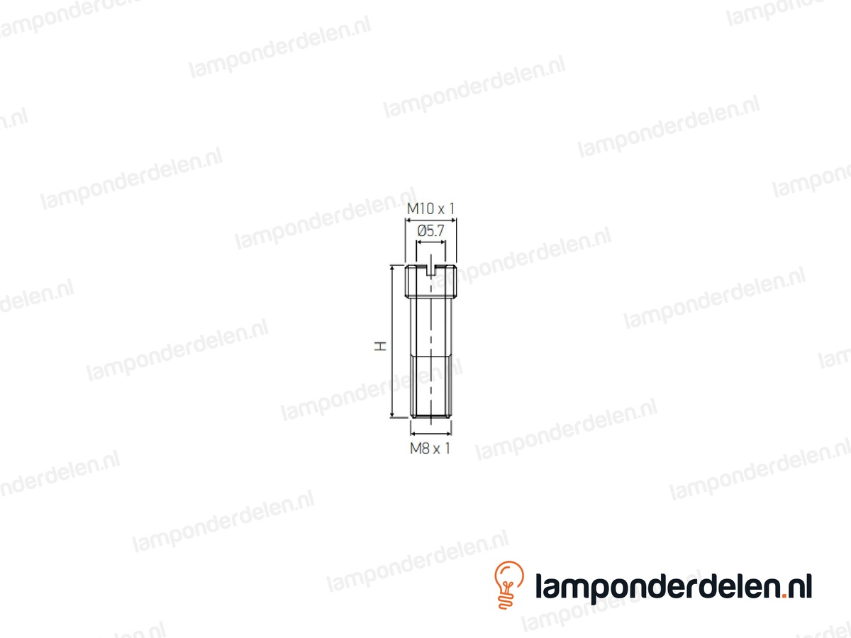 Rubberen fles stop met afdekplaat messingkleurig - voor opening van 16 - 18 mm - buitendraad M10x1