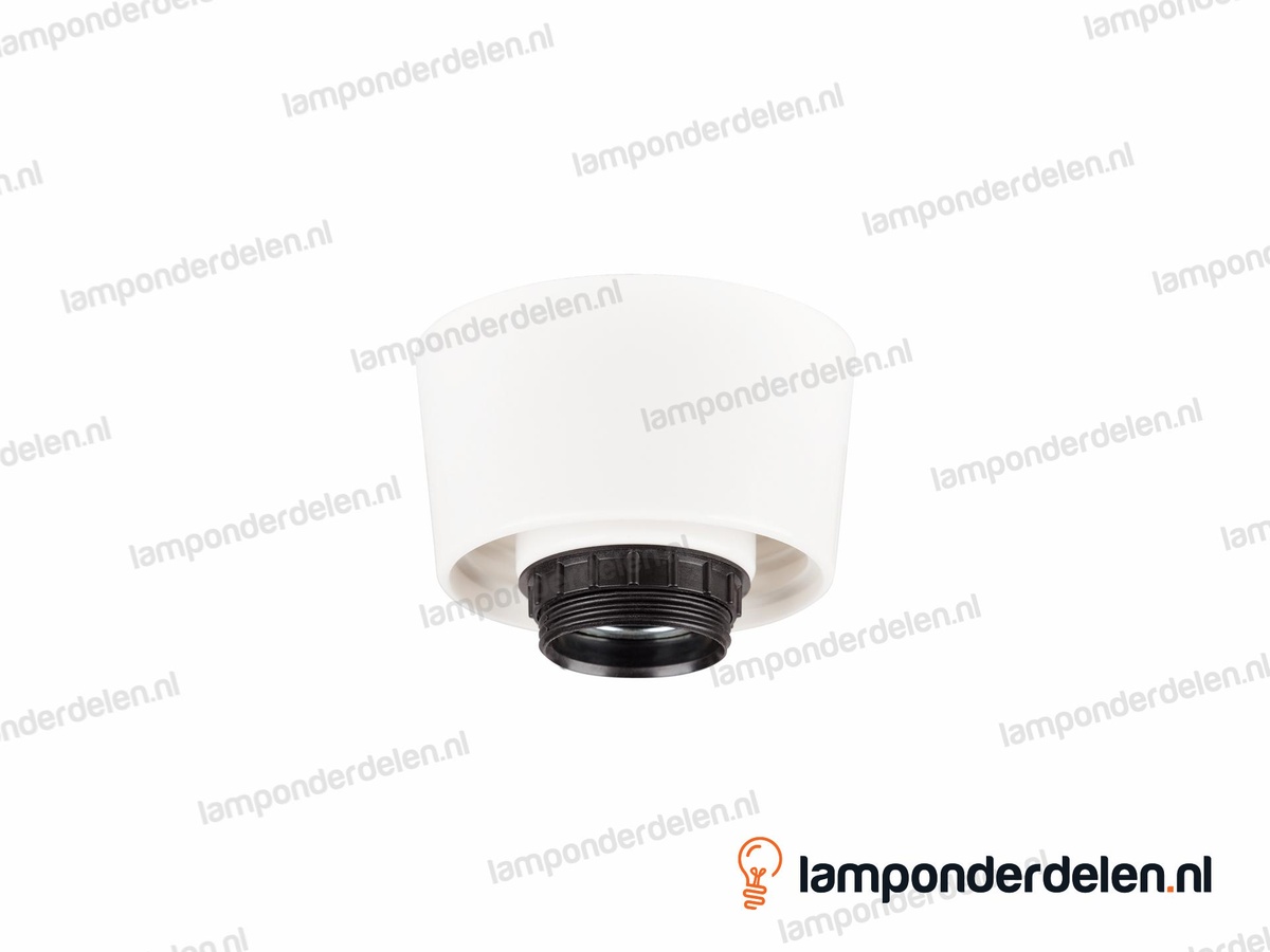 Schroefrand E27 kunststof wit - 40 watt