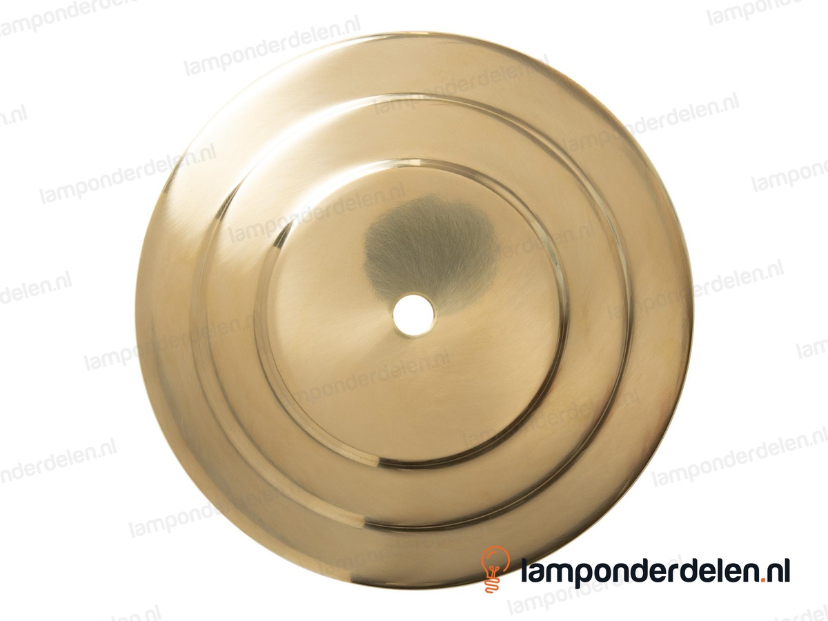 Sierafdekplaat messing gepolijst trapvormig - 15 cm - gat 10,5 mm