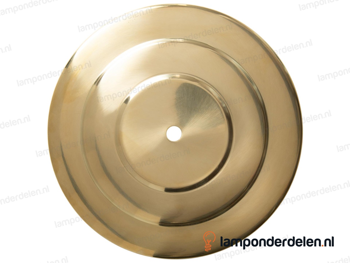 Sierafdekplaat messing gepolijst trapvormig - 18 cm - gat 10,5 mm