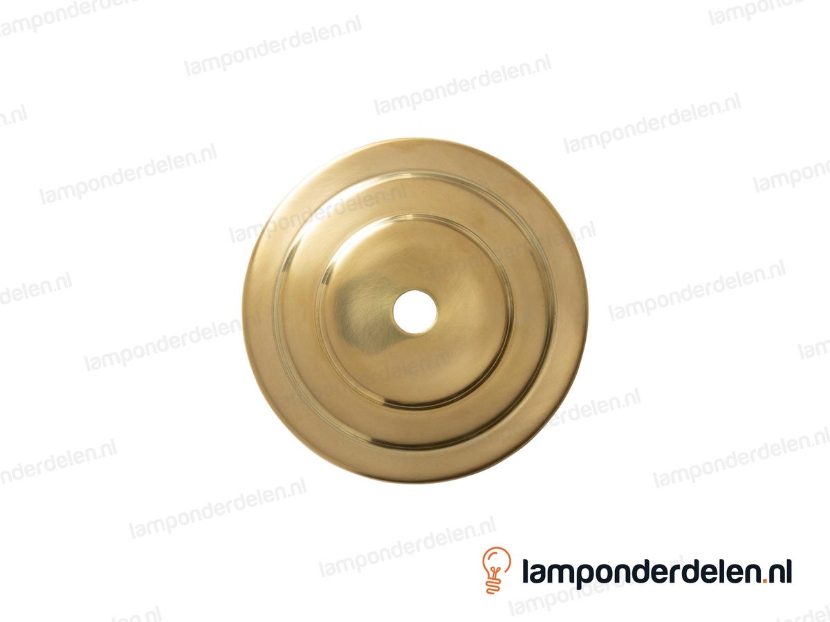 Sierafdekplaat messing gepolijst trapvormig - 8,5 cm - gat 10,5 mm