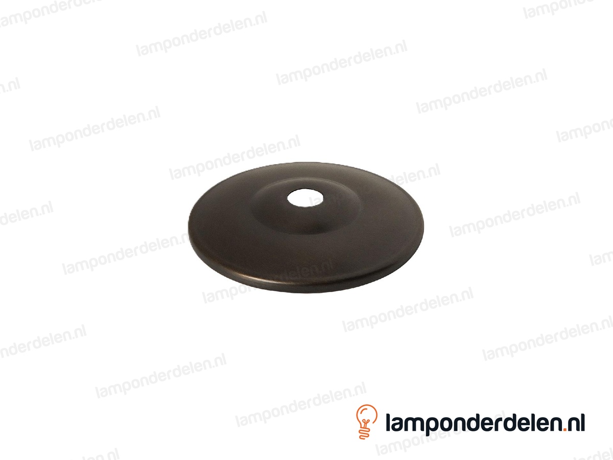 Sierafdekplaat metaal bronskleurig rozet - 6,5 cm - gat 10,5 mm