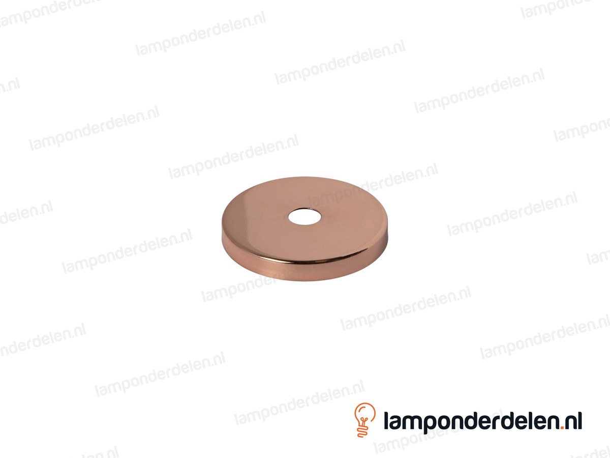 Sierafdekplaat metaal koperglanskleurig glad - 5 cm - gat 10,5 mm