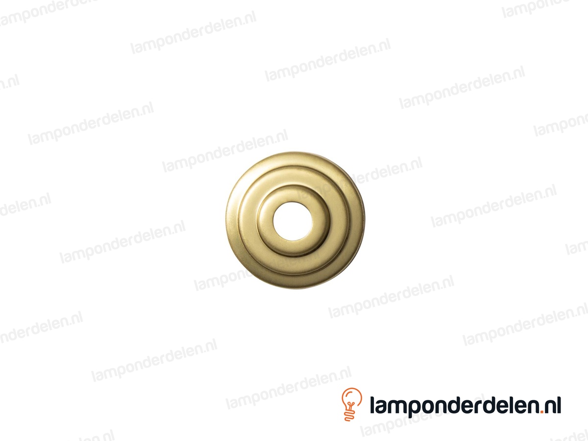Sierafdekplaat metaal messingkleurig trapvormig - 3,6 cm - gat 10,5 mm