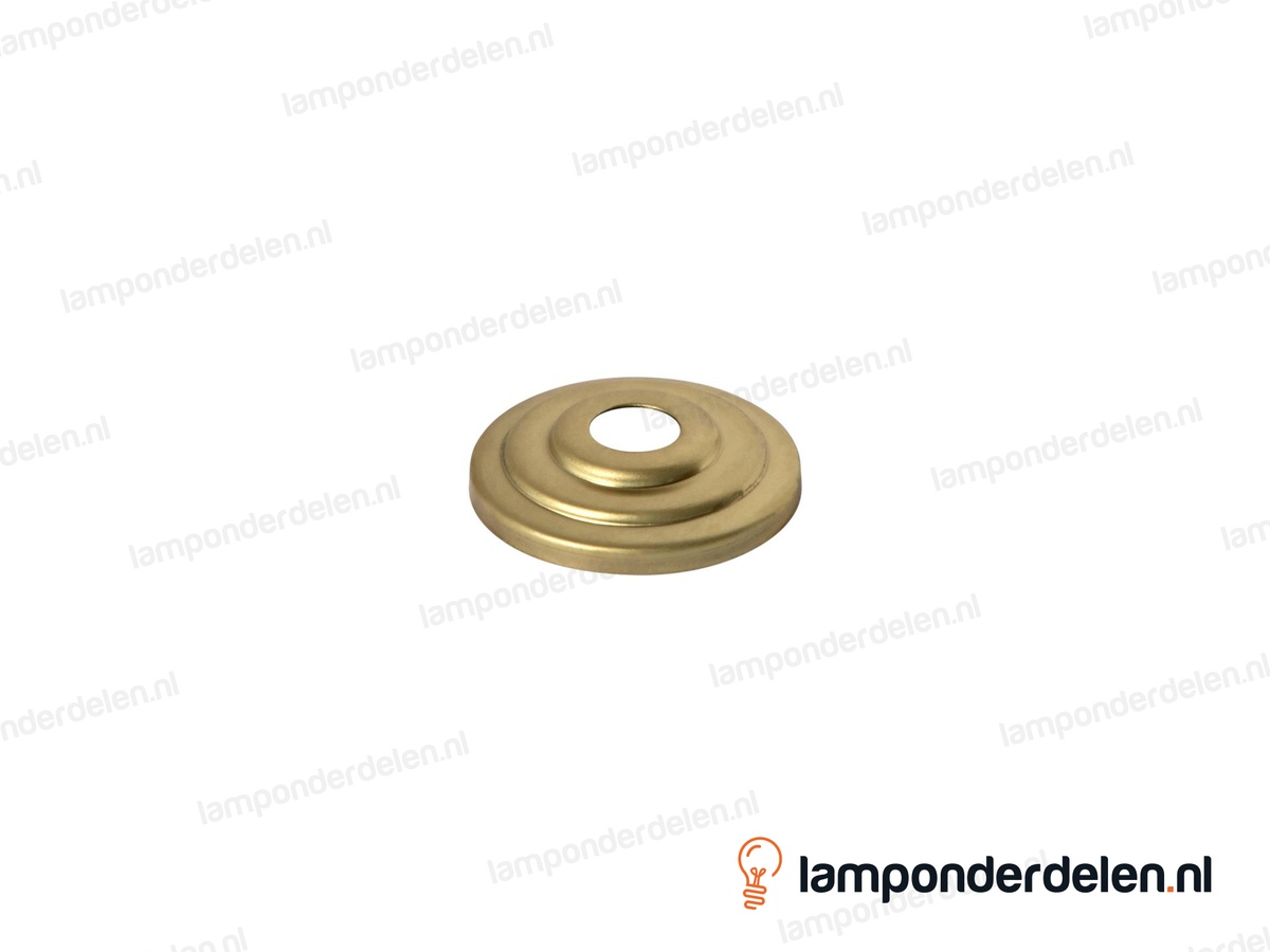 Sierafdekplaat metaal messingkleurig trapvormig - 3,6 cm - gat 10,5 mm