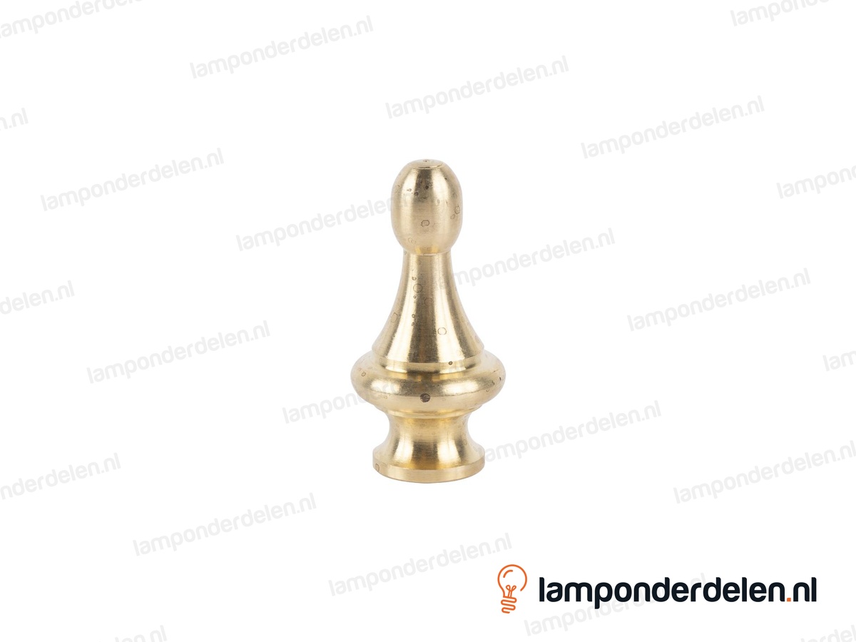 Sierknop messing loper - 27 x 55 mm - binnendraad M10x1