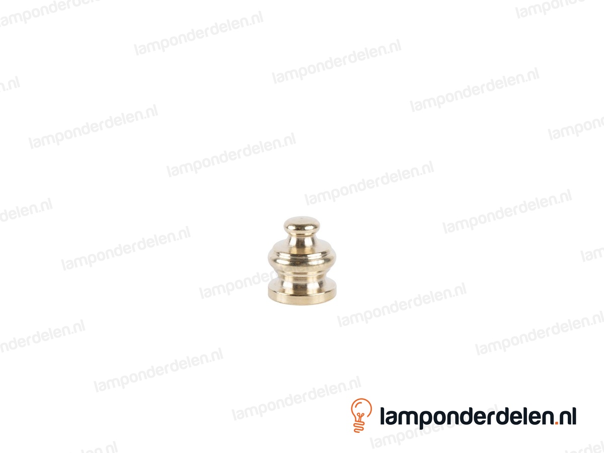 Sierknop messing pion - 16 x 18 mm - binnendraad M10x1