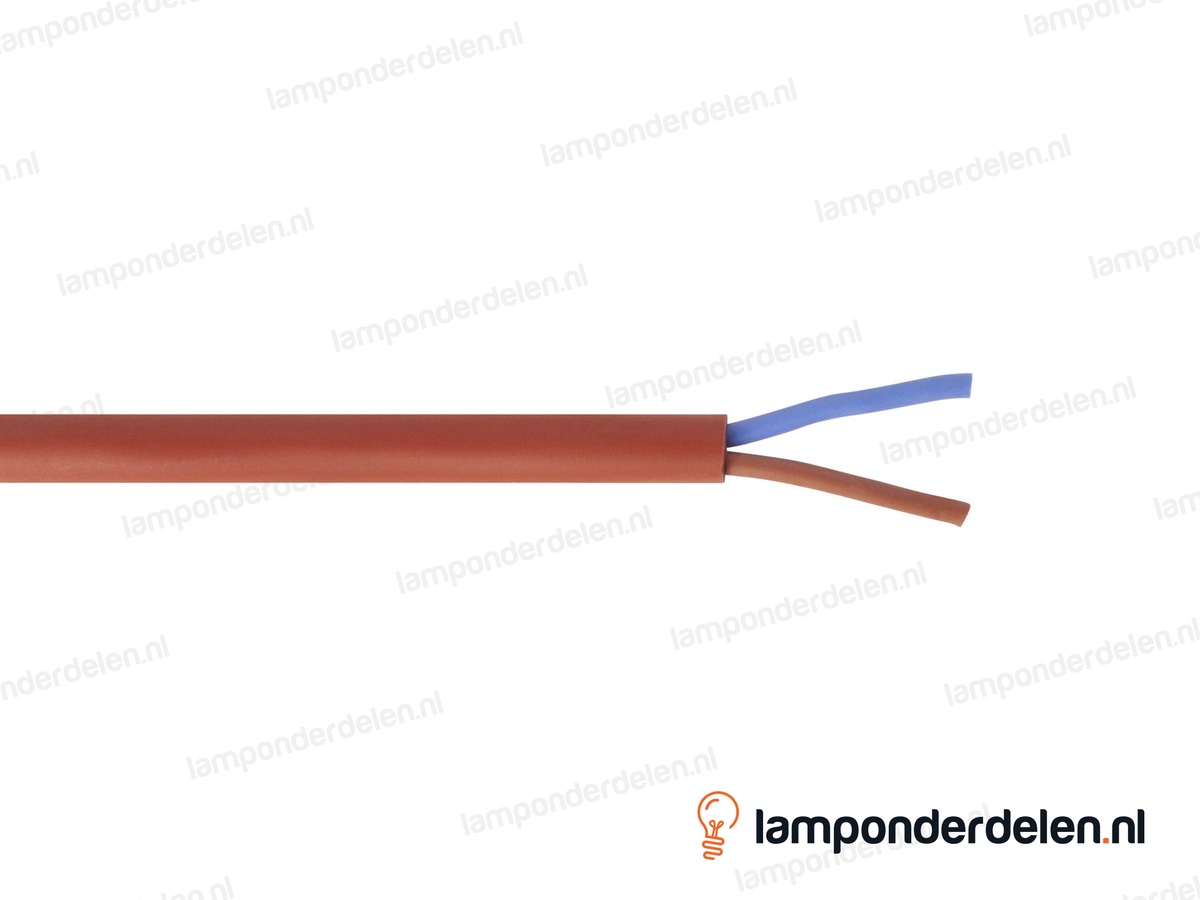 Siliconenkabel rood rond - 2 x 0,75 mm²