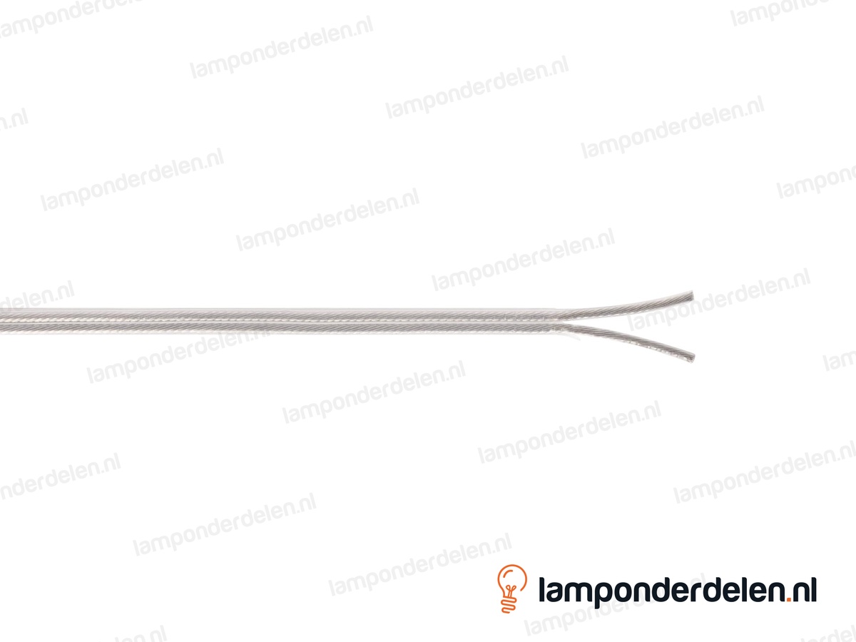Snoer plat transparant - FEP/FEP - 2 x 1,5 mm²