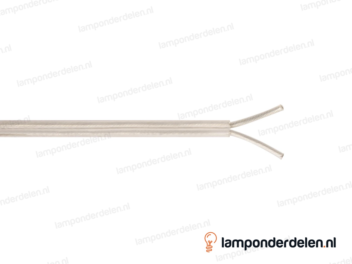 Snoer transparant rond - 2 x 0,75 mm²
